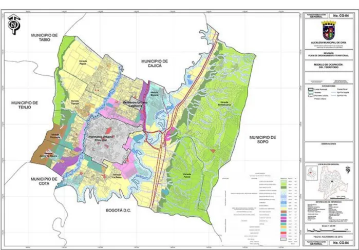 Figura 2. Mapa Municipio de Chía 