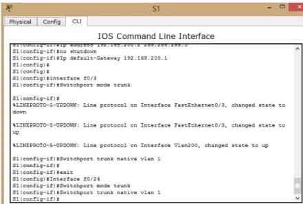 Ilustración 9. IOS Command Line Interface. Forzar Tranking