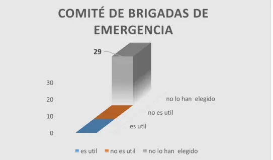 Figura 9.  Comité de brigadas de emergencias 