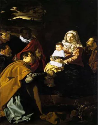 Figura 14. “La adoración de los Reyes Magos”, Velázquez, s.XVII 