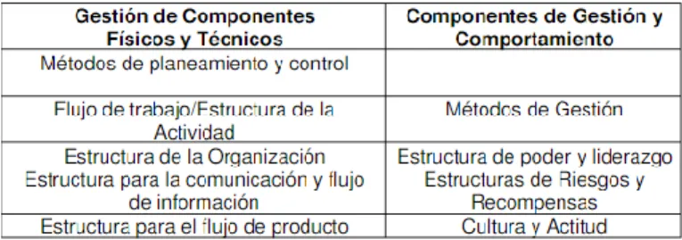 Fig. 2. Componentes fundamentales del Management 