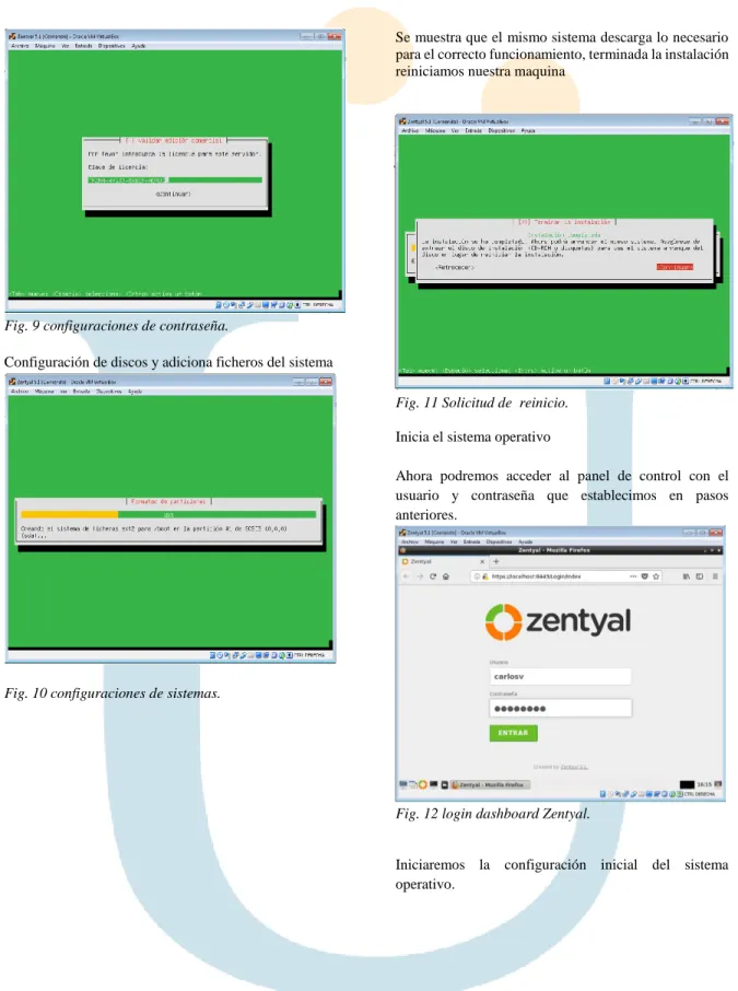 Fig. 9 configuraciones de contraseña. 