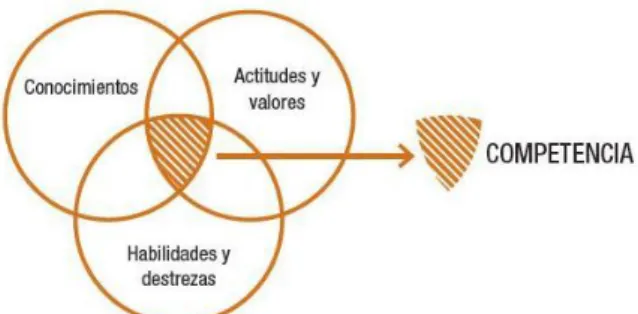 Figura 1: Definición de competencia y sus componentes (conocimientosweb.net) 