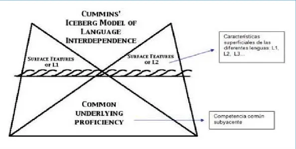 Figura 2: Representación de los aspectos comunes y diferenciales de las lenguas(Mª Luisa García  Gurrutxaga, 2010)
