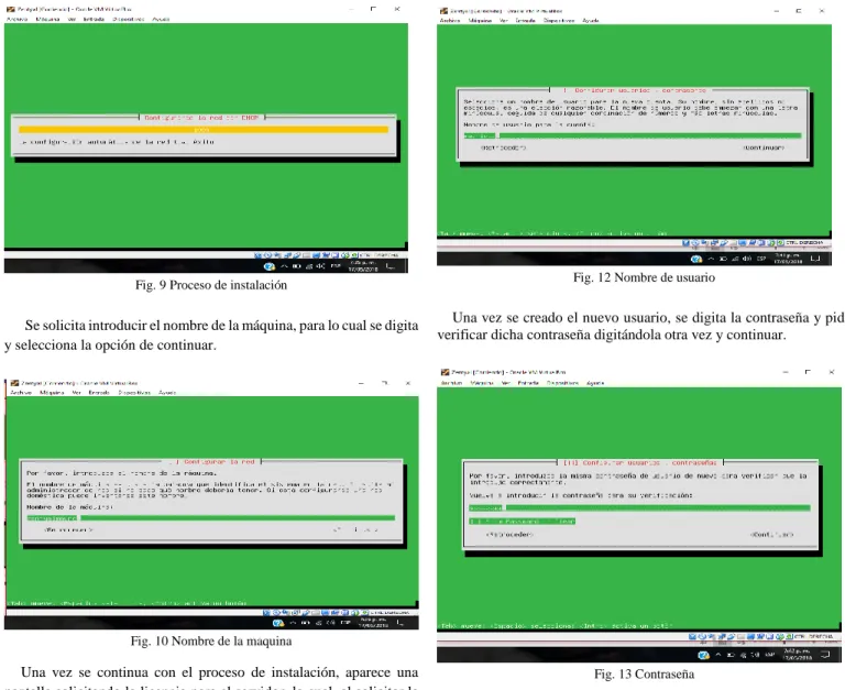 Fig. 9 Proceso de instalación 
