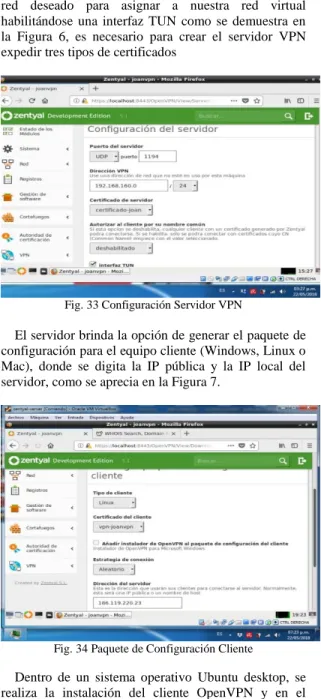 Fig. 34 Paquete de Configuración Cliente  