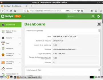 Fig. 10 Configuración general servidor Proxy. 