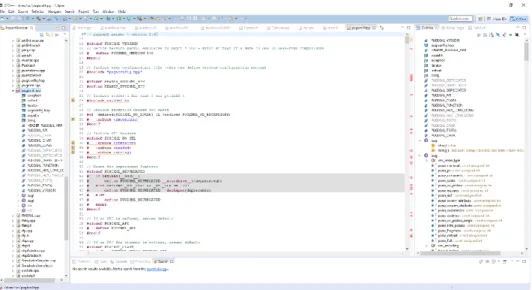 Figura 9. Pantalla principal del proyecto en Eclipse. 