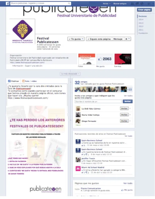 Figura	  6.2	  Campaña	  en	  Facebook