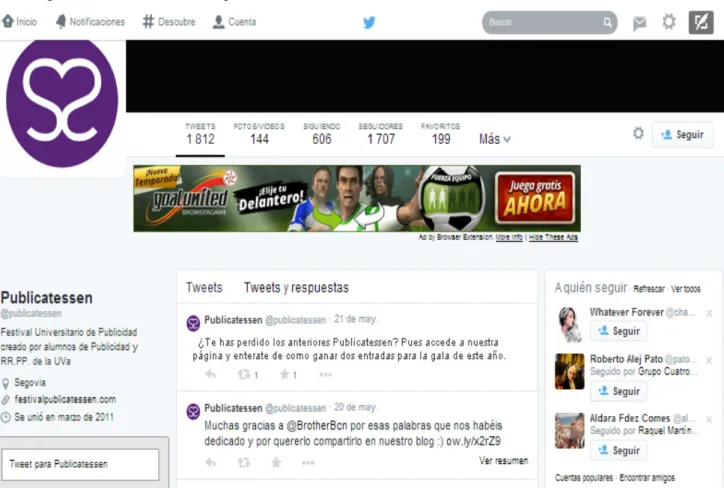 Figura	  6.3	  Campaña	  en	  Twitter