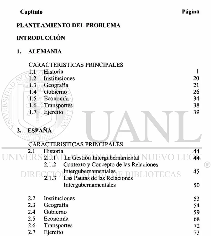 TABLA DE CONTENIDO 