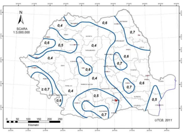 Figure 6.2.- Romania wind map[7] 