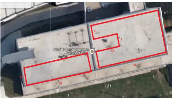 Figure 5. Top view of the zone 1 of the faculty building Zone 2: However it has some 