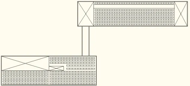 Figure 10. Distribution of the panels of the faculty building in the fixed system 