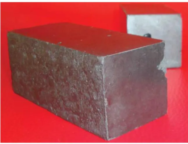 Figura  5. Producto  final  estabilizado  por micro  encapsulación  de mercurio  líquido  y  residuos  de mercurio  mediante  cemento  polimérico  de azufre