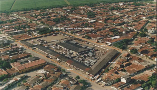 Figura 1. Fotografía aérea plaza de mercado  