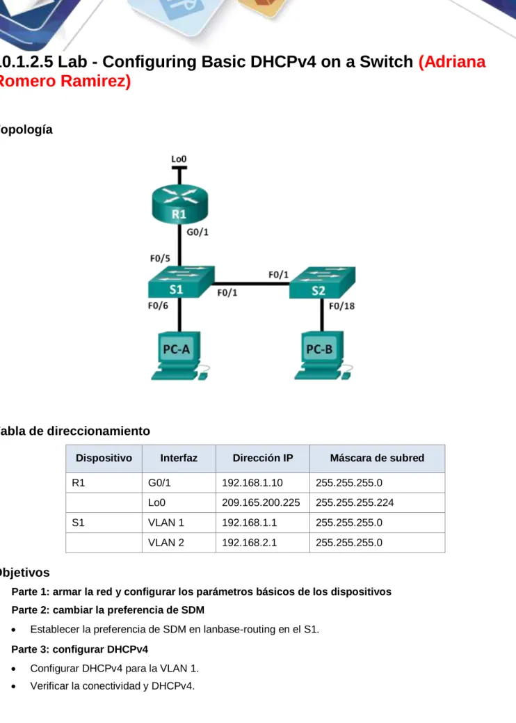 Tabla de direccionamiento 