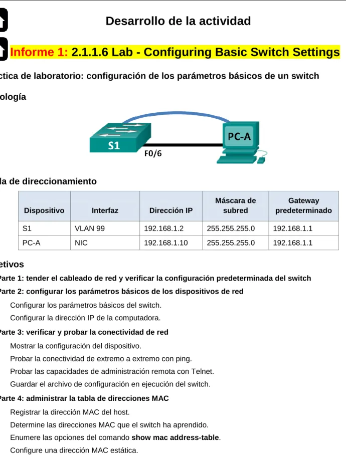 Tabla de direccionamiento 