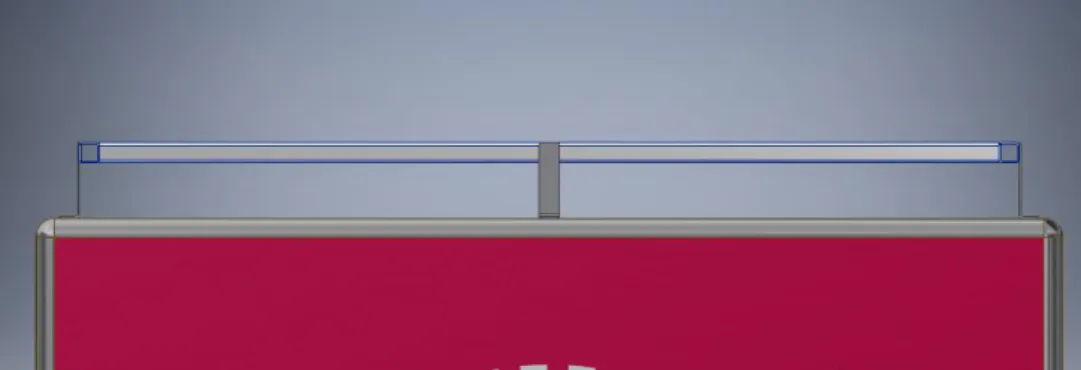 Figure 15. Trailer Frame Front view, Autodesk Inventor 