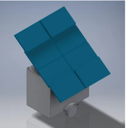 Figure 17. Solar Panels View of the First Design, Autodesk Inventor. 