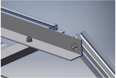Figure 20. Previous hinge design in the second design, Autodesk Inventor. 