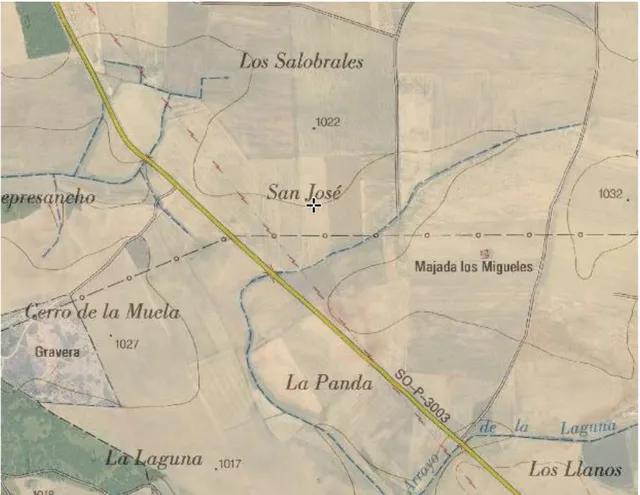 Figura nº 2. Paraje donde se ubicará la PSF “Alconaba Solar”  Fuente: Elaboración propia 