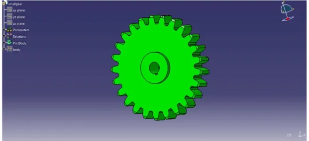 Figura 3.6: Engranaje plano con 25 dientes.  