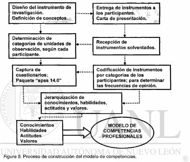 Figura 5. Proceso de construcción del modelo de competencias. 