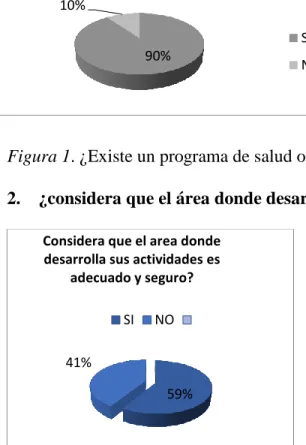 Figura 1. ¿Existe un programa de salud ocupacional en D1? 