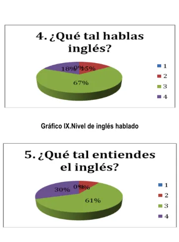 Gráfico IX.Nivel de inglés hablado 