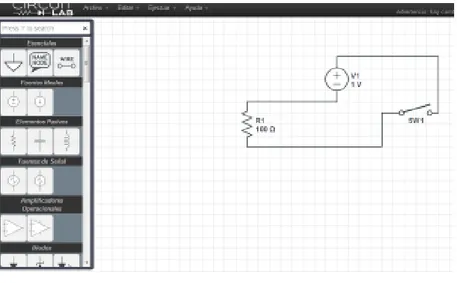 Figura 8: Interface del programa Circuitlab 