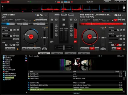 Figura 1.1: Interfaz de usuario de Virtual DJ [3]