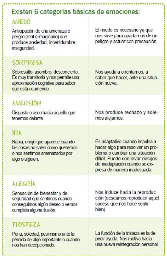 Figura 1: Clases de emociones 