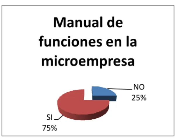 Figura 13: Existencia de manuales de funciones en las microempresas 