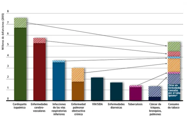 Figura 1 Distribución de las 8 principales causas de defunción en el mundo. 5