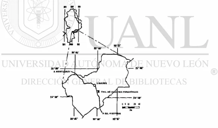 Fig. 1. Mapa de localización del área de estudio 