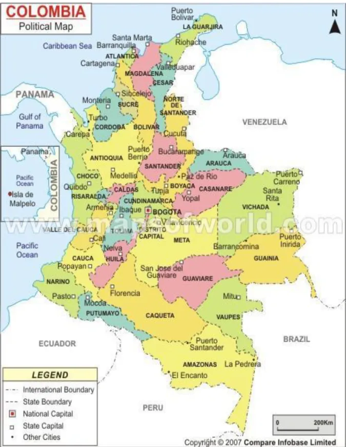 2. Mapa Situacional de Colombia 