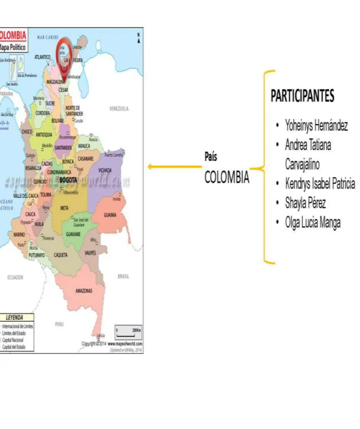Mapa situacional del país. 