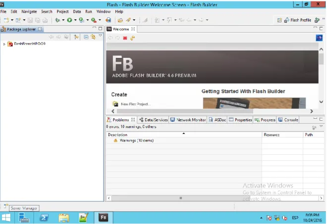 Figura  18.  Verificación  Instalación  Flash  Builder  4.6  Servidor  de  Integración  proyecto Dashboard Colpensiones 