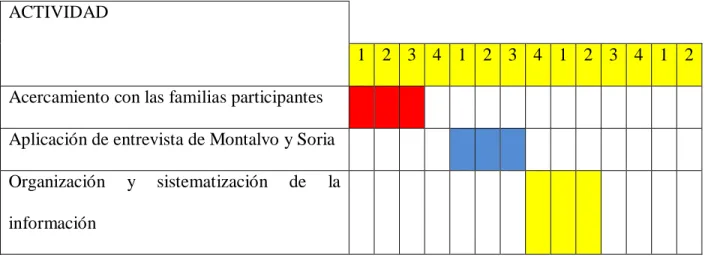 Cuadro de actividades  ACTIVIDAD 