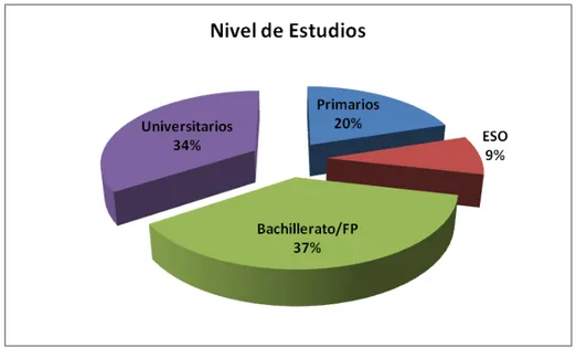 Figura 6: Nivel de estudios  4.3.4. Profesión: 