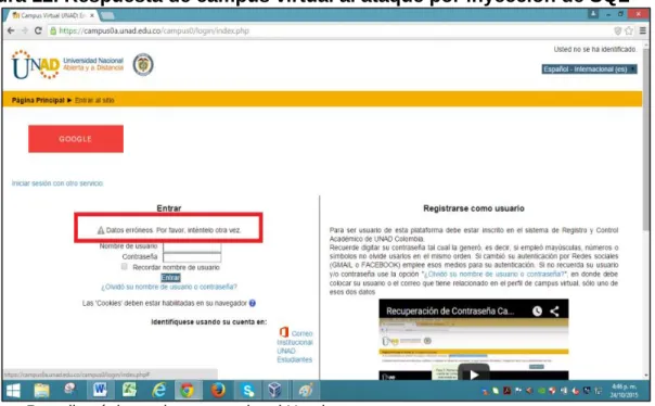 Figura 13. Prueba Sql Injection desde Sqlmap 