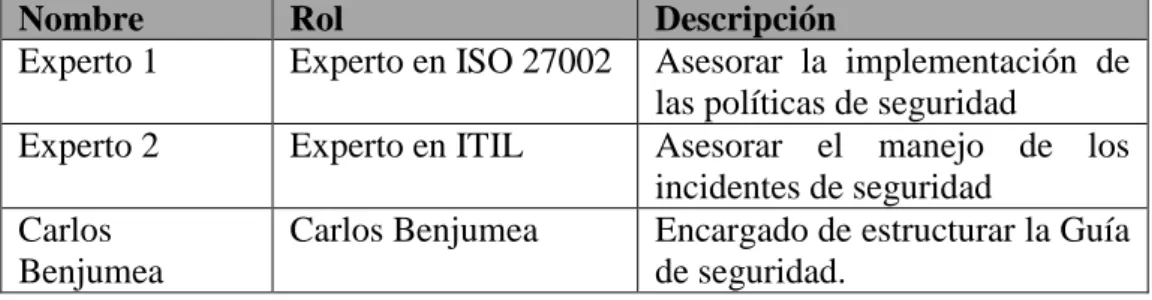 Figura 18. Uso de Recursos del Proyecto. 