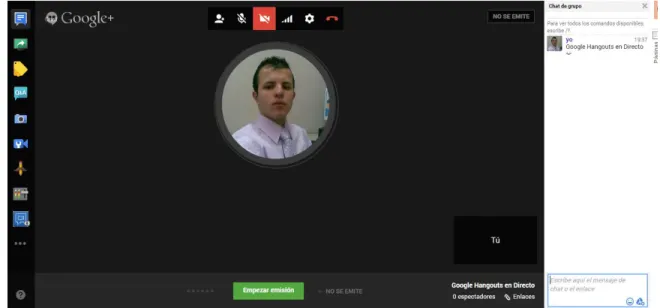 Figura 17. Google Hangouts en directo 