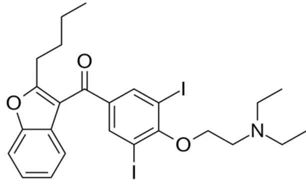 Figura 2.  Estructura química de Amiodarona . 