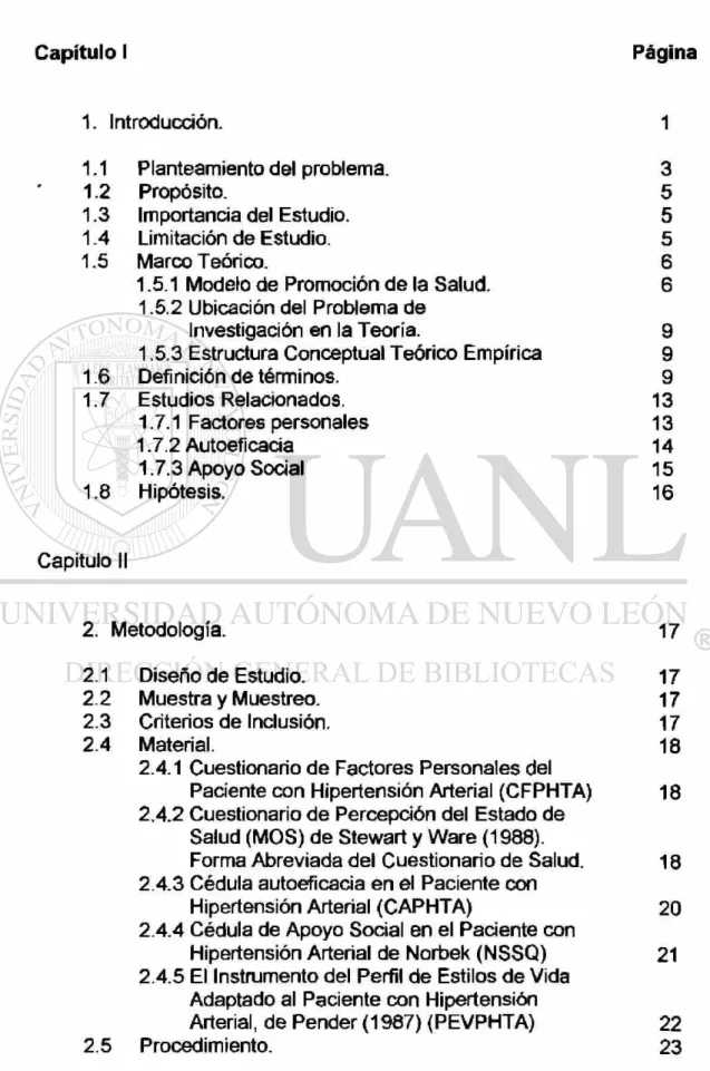 TABLA DE CONTENIDO 