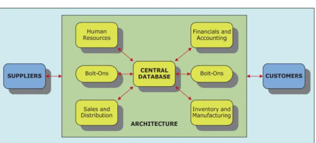 Fig. 3. An Overview of an ERP System (adapted from Mabert et al., 2001) 
