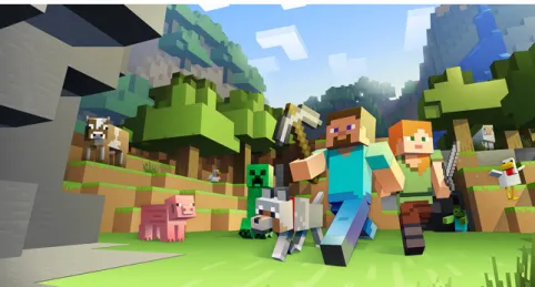 Fig. 3: Minecraft es uno de los videojuegos que más de usan en educación. 