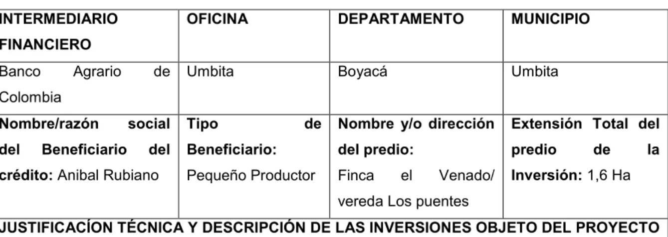 Tabla N° 4: Planificación del crédito 