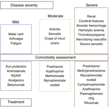 Figure 2 Stepwise approach in the treatment of SLE.